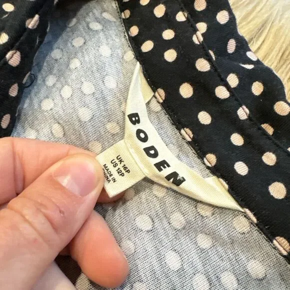 Boden Polkadot dress size 12 petite - Picture 3 of 8